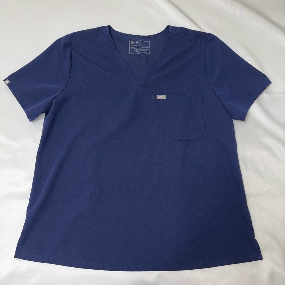 Figs v-neck scrub top Dark Blue‎ ladies XXL navy